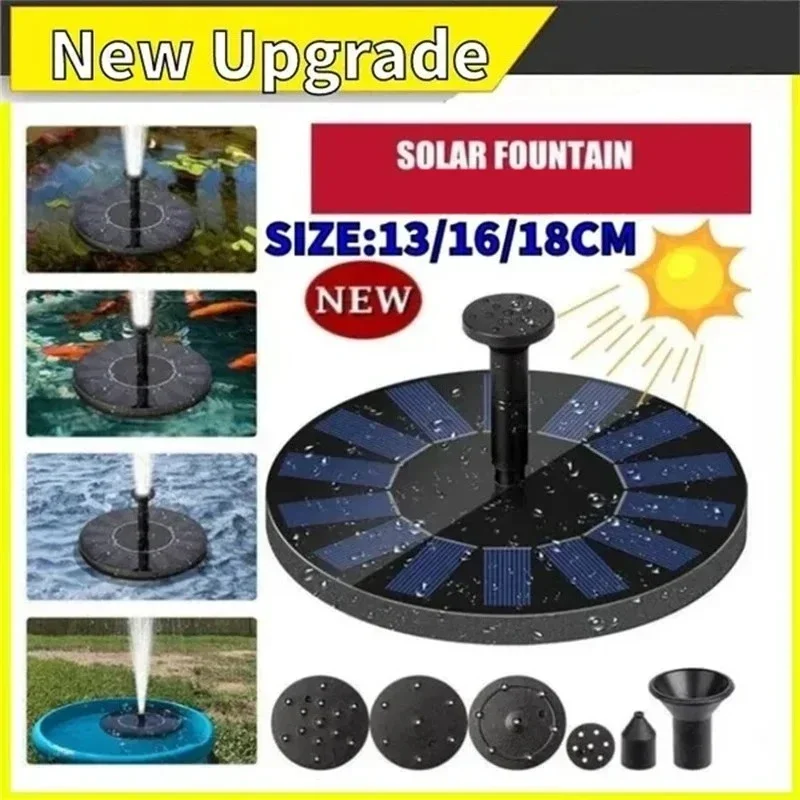 Bonsai Garden Fountain - 13/16/18cm Güneş Enerjili Fıskiye Pompaları: Bahçe