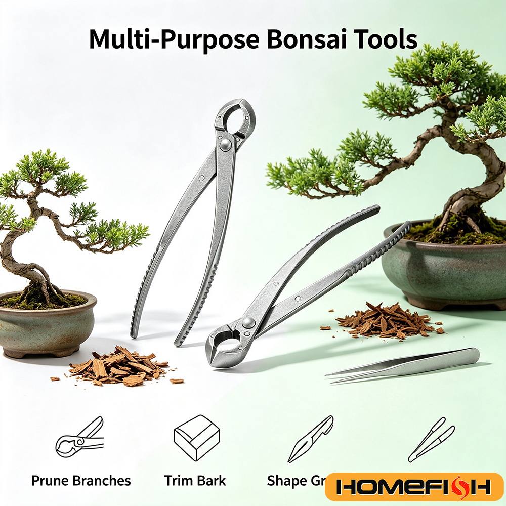 Bonsai Garden Rake - Paslanmaz Çelik Kalın Dal Makasları, Keskin