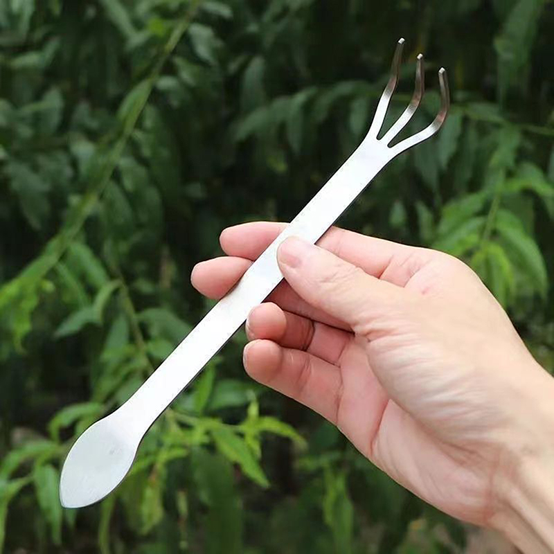 Bonsai Garden Rake - 1 adet paslanmaz çelik kök tırmık